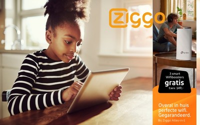 Ziggo actie! Nu gratis 3 Smart Wifiboosters